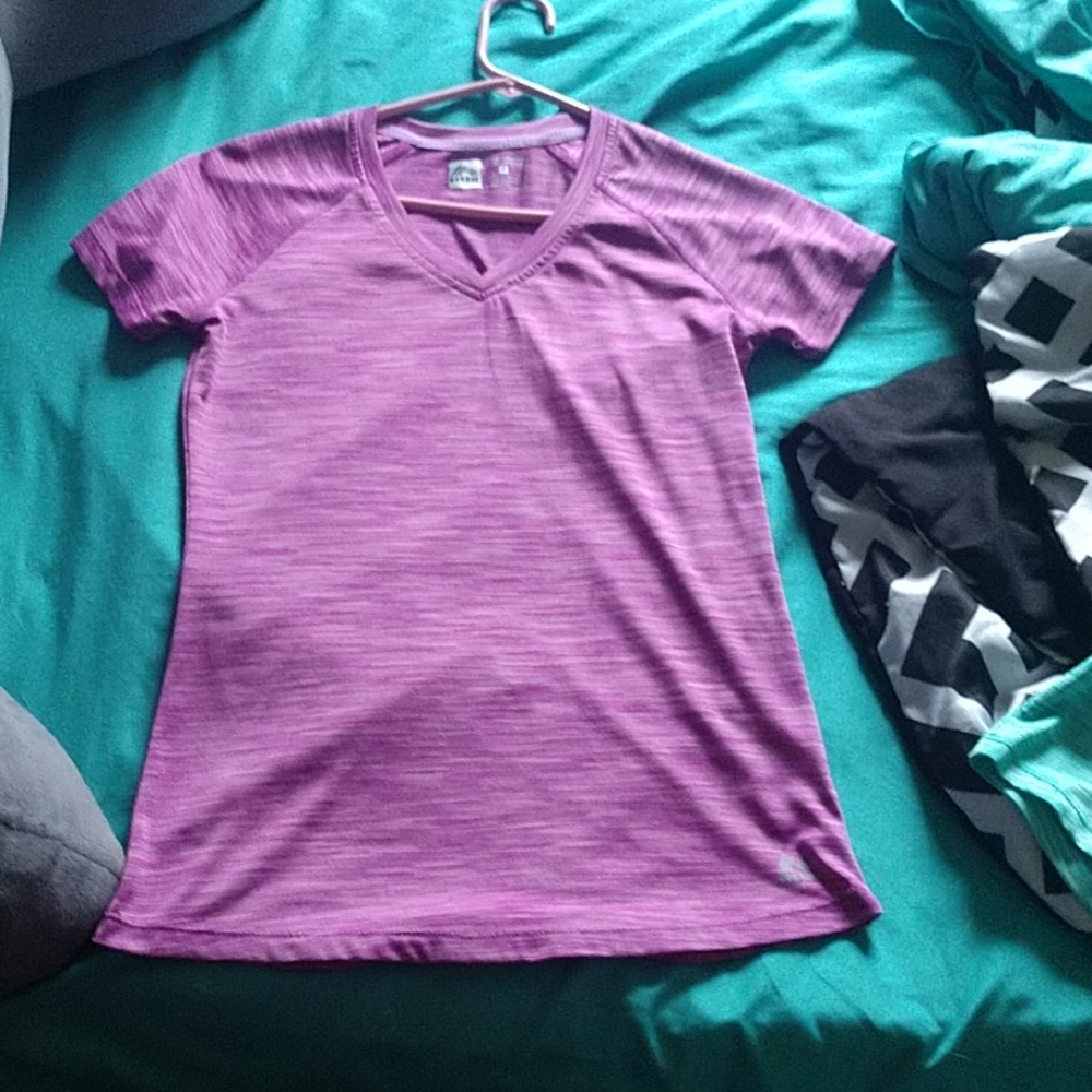 Pretty purple fitness shirt
